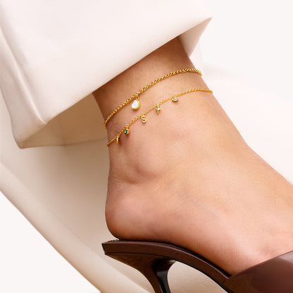 Made Mine Fine Charm Anklet (Gold)