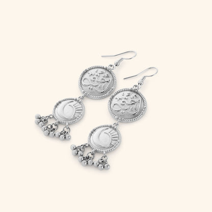 "My Sister" Sun & Moon Coin Earrings