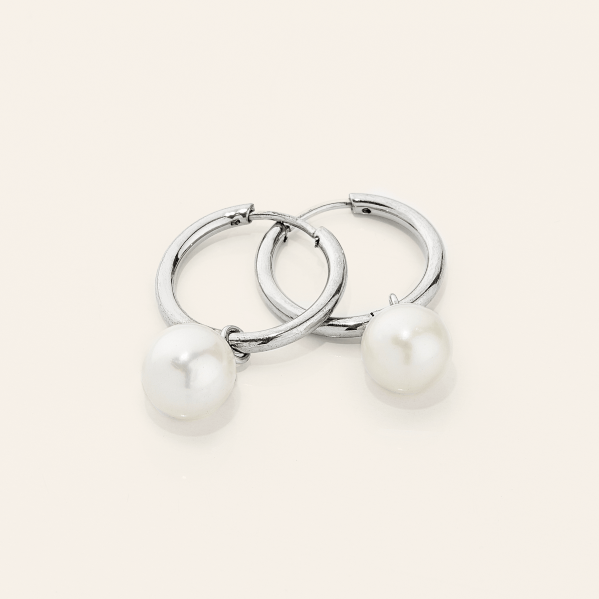 Pearl Hoop Earrings