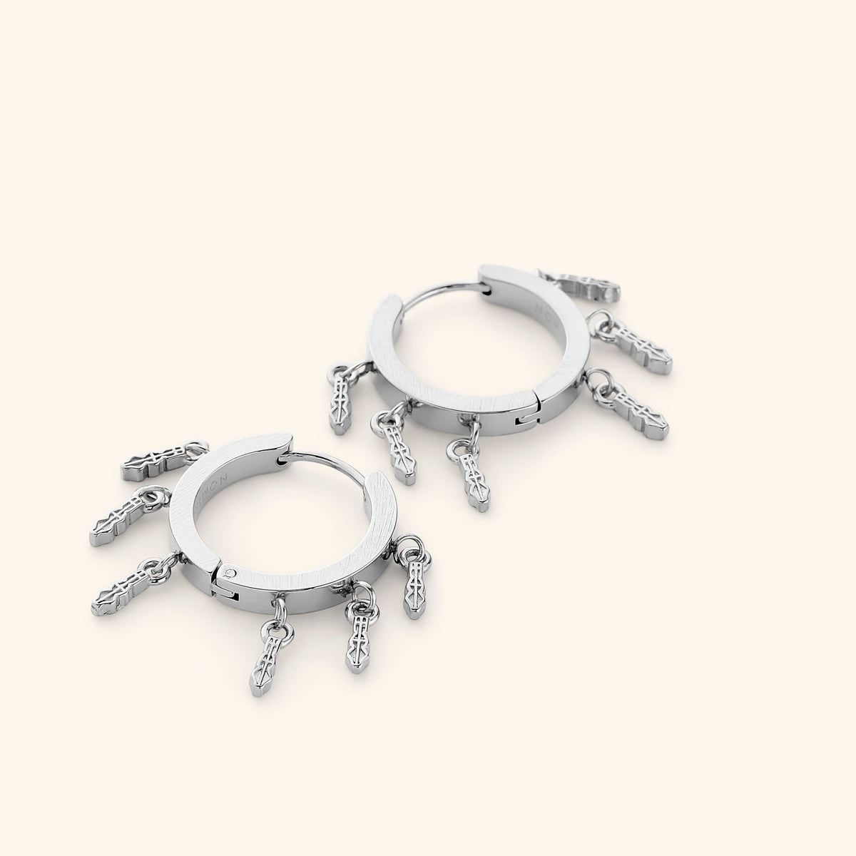 Raining Tatreez Hoop Earrings