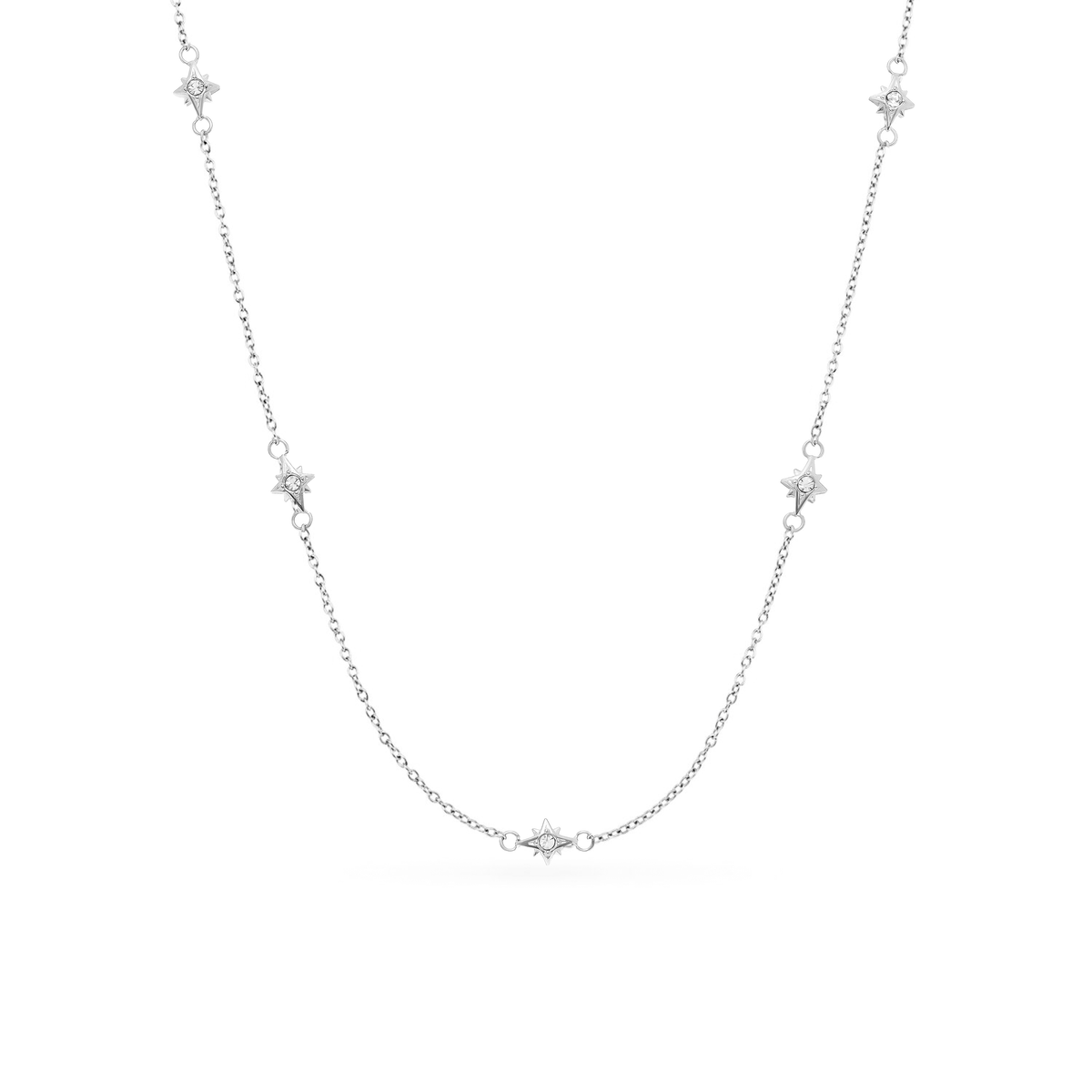 Mother of Pearl Cushion Necklace (Silver)