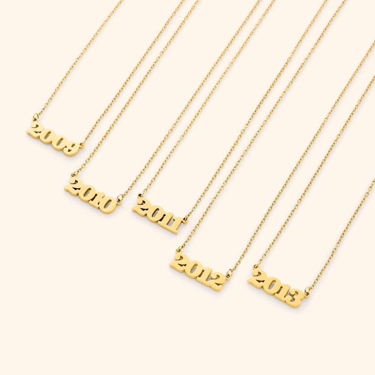 English Birth Year Necklace