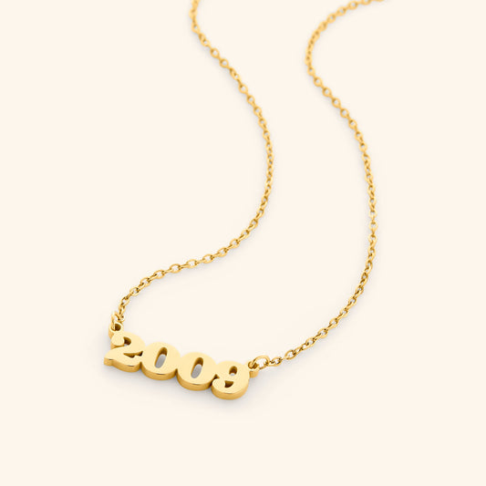 English Birth Year Necklace