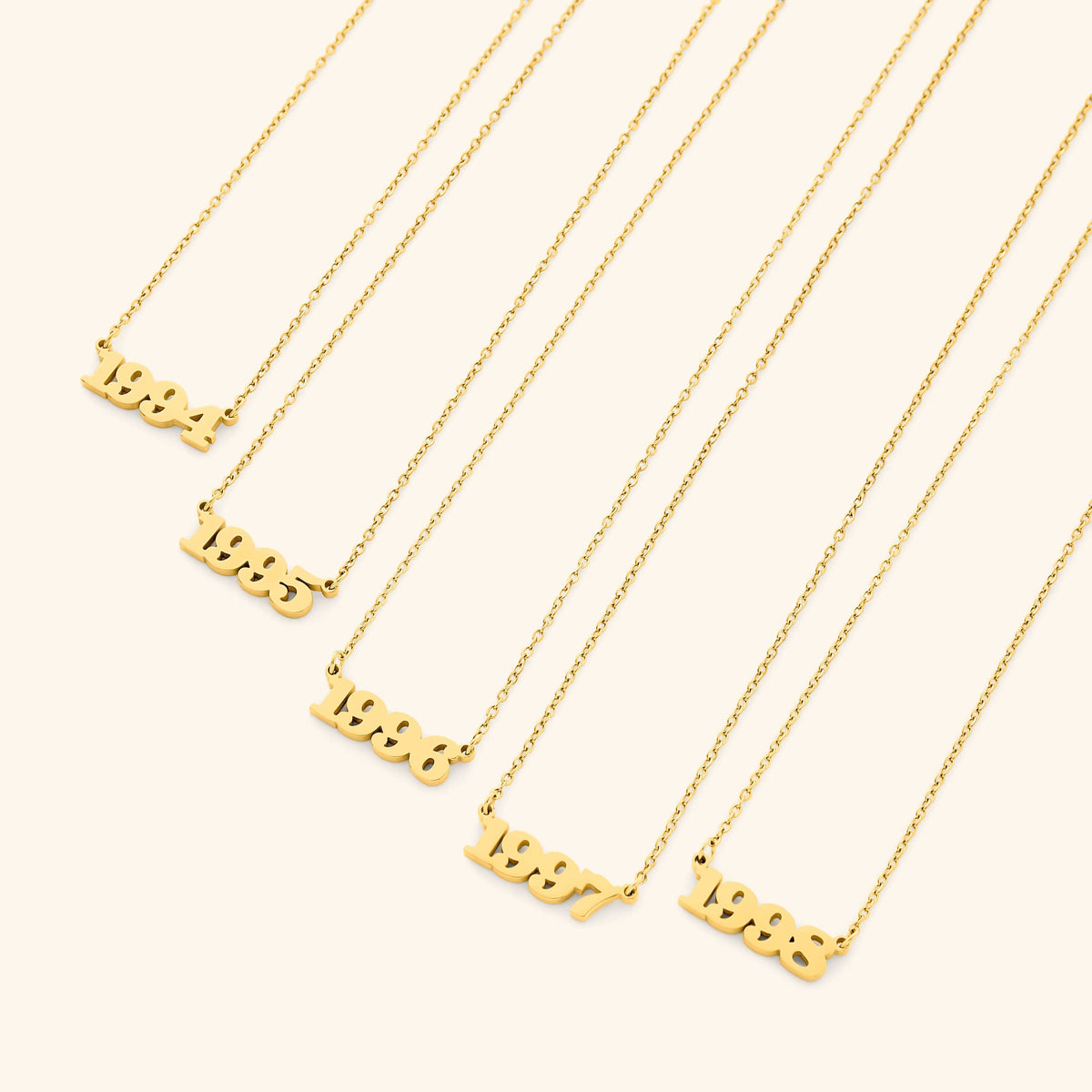 English Birth Year Necklace