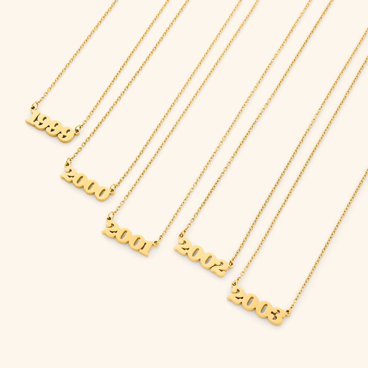 English Birth Year Necklace