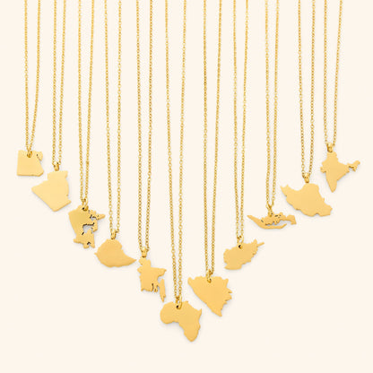 Country Map Necklace | Women