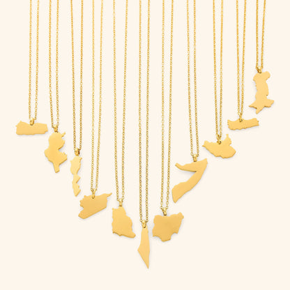 Country Map Necklace | Women