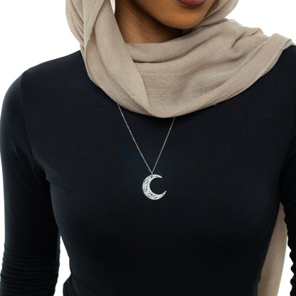 "With Hardship Comes Ease" | Crescent Necklace