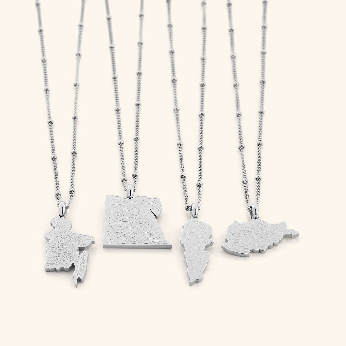 "With Hardship Comes Ease" Map Necklace | Women