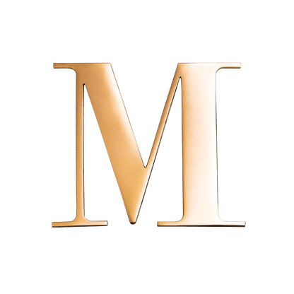 Metal Key Ring Letter (Gold)
