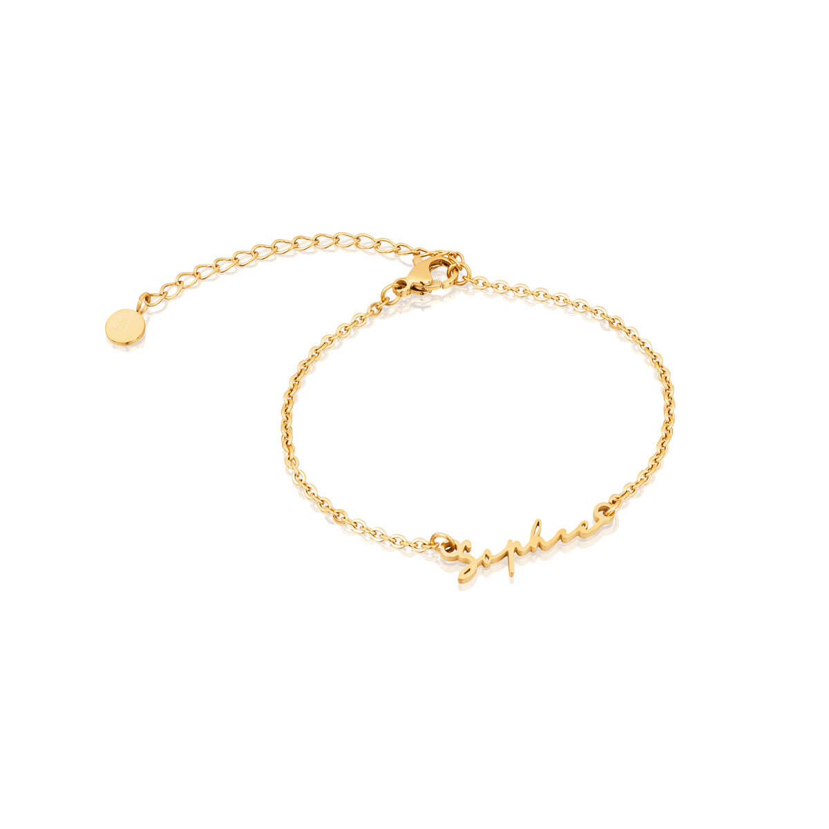 Mini Signature Name Bracelet (Gold)