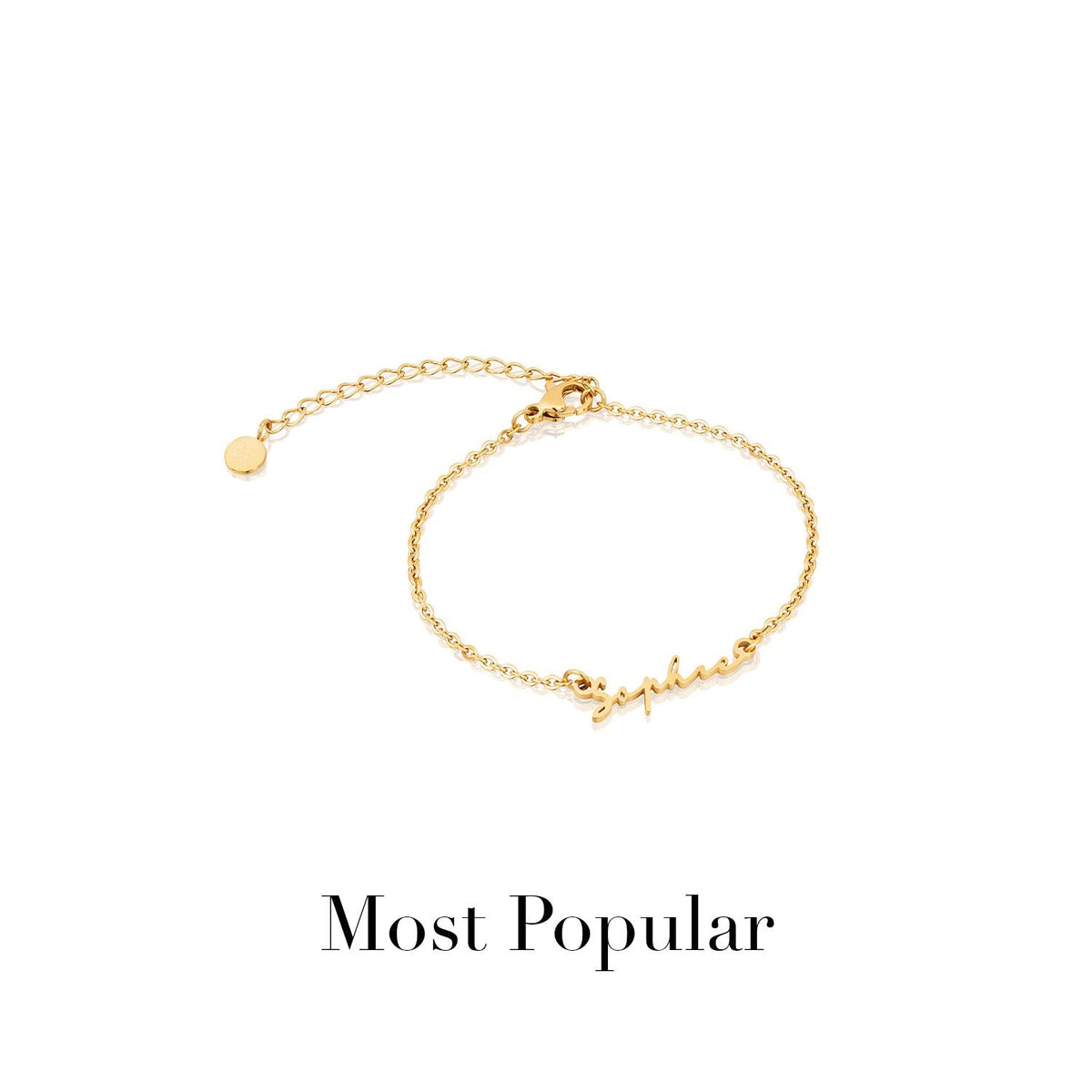 Mini Signature Name Bracelet (Gold)