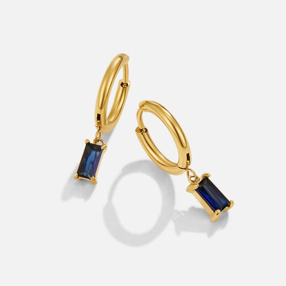 Avery Blue Crystal Drop Earrings