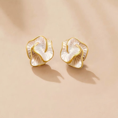Camellia Bloom Stud Earrings
