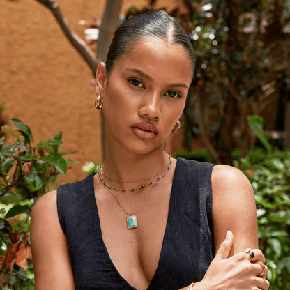 Green Amazonite Pendant Necklace