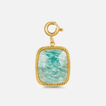 Green Amazonite Stone Charm