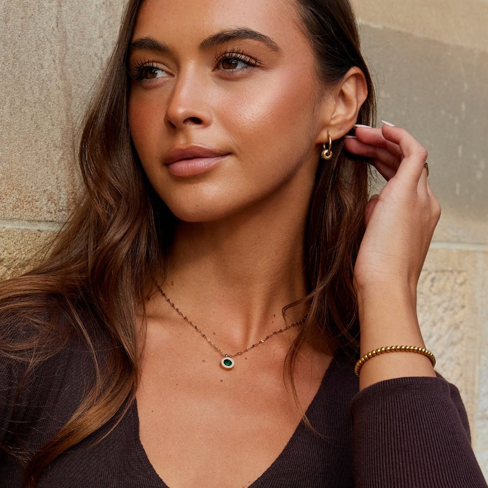 Green Crystal Athena Necklace