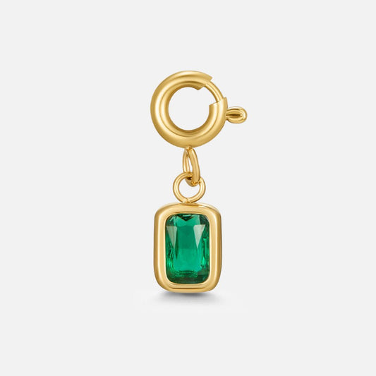 Green Emerald Crystal Charm