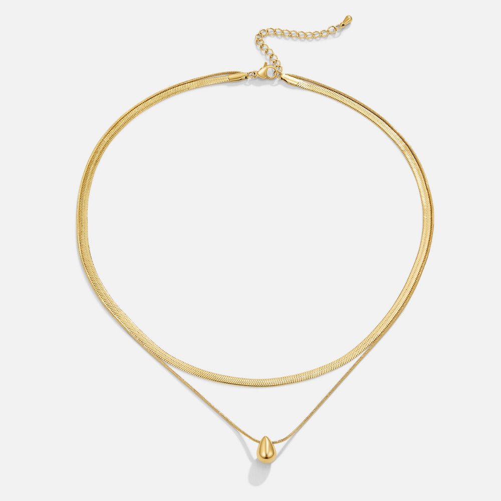 Layered Bella Teardrop Necklace