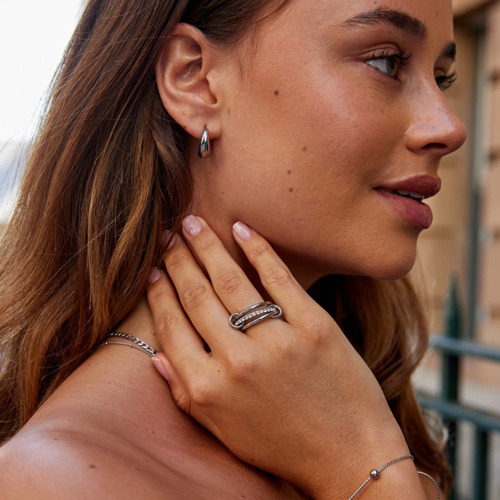 Layered Kaili Silver Ring