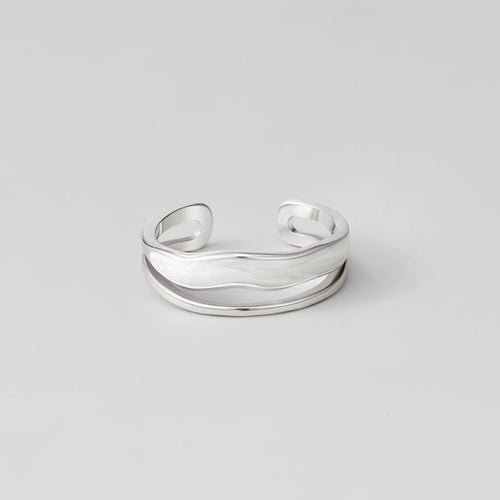 Layered Sahara Silver Ring