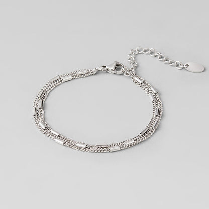 Layered Silver Alia Bracelet
