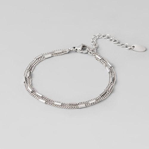 Layered Silver Alia Bracelet