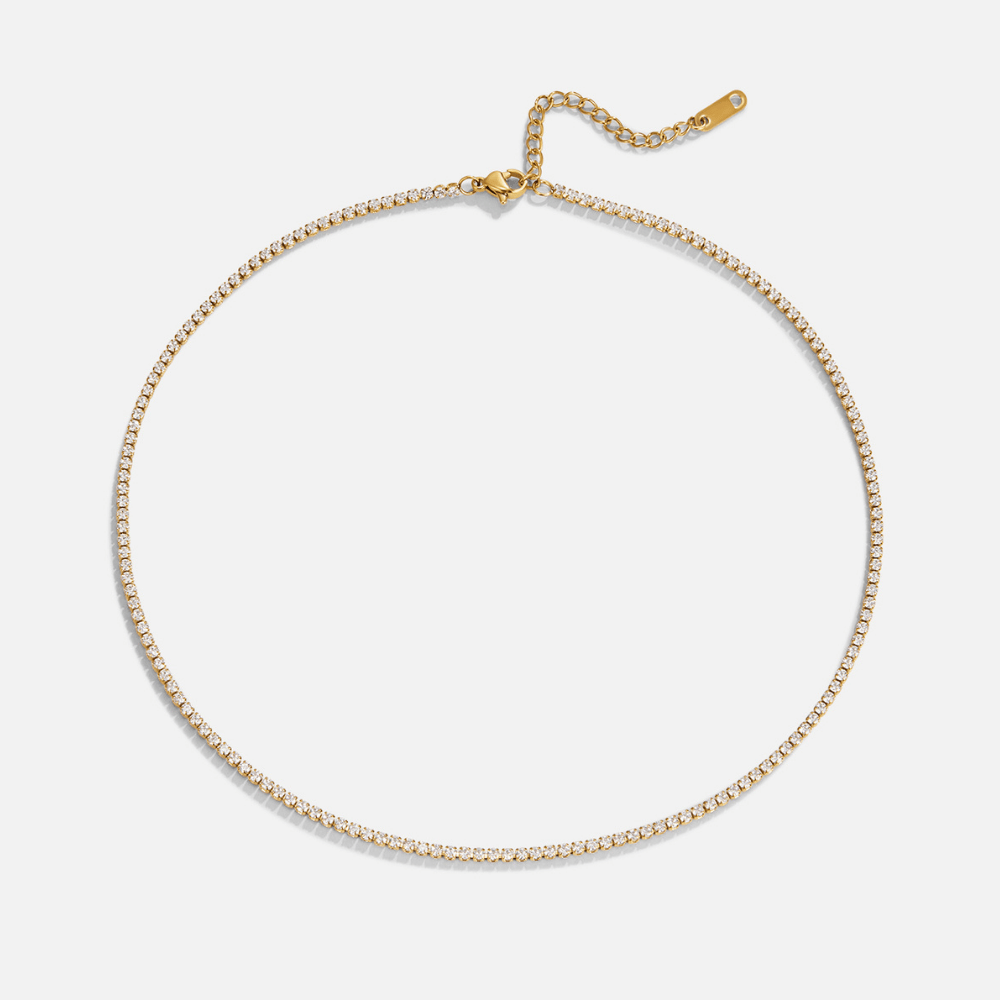 Cordelia Gold Crystal Necklace