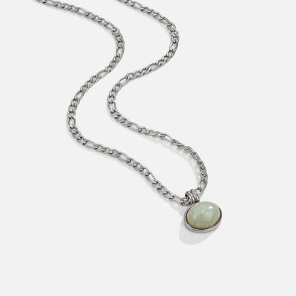 Liza Jade Pendant Silver Necklace