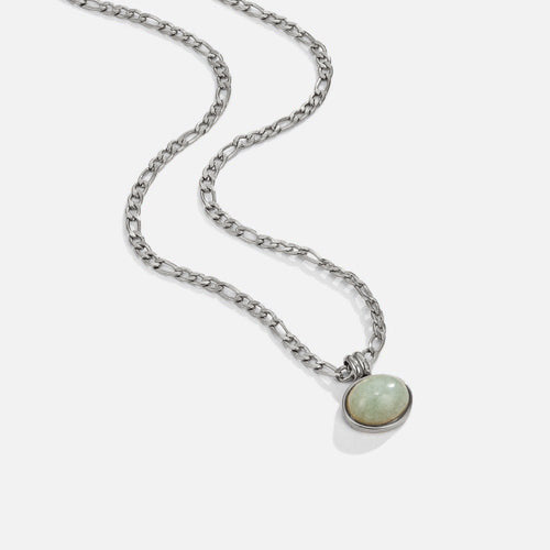 Liza Jade Pendant Silver Necklace