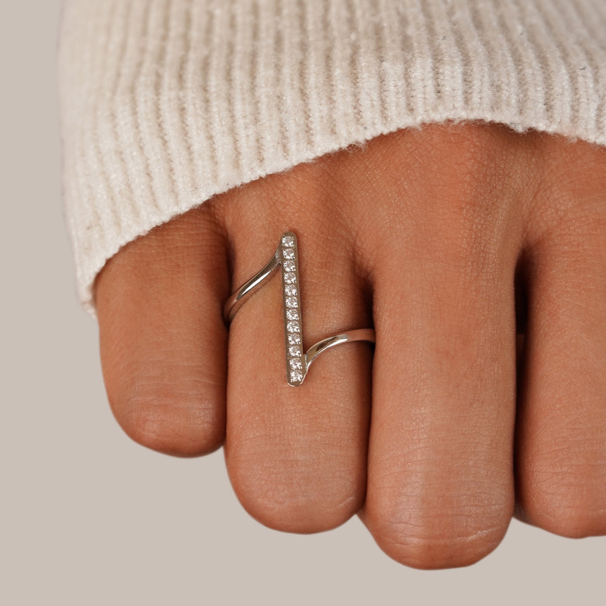 Mila Twisted Silver Ring