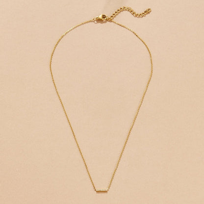 Missy Crystal Bar Pendant Necklace