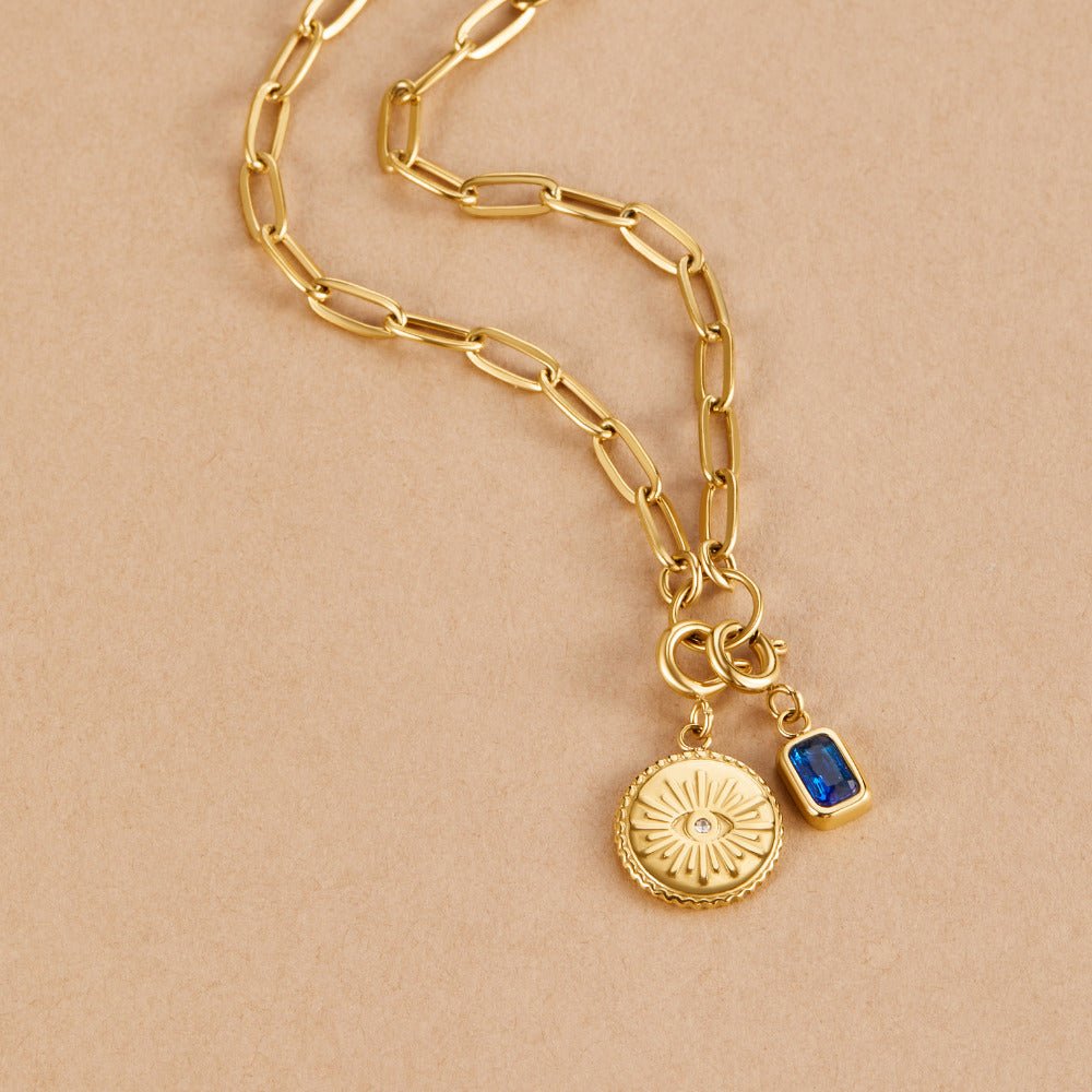 Mystic Blue Crystal Charm