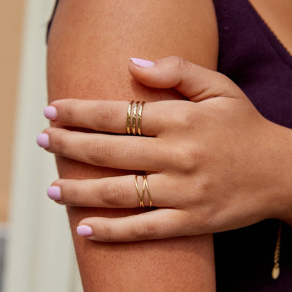Ohio Layered Gold Ring
