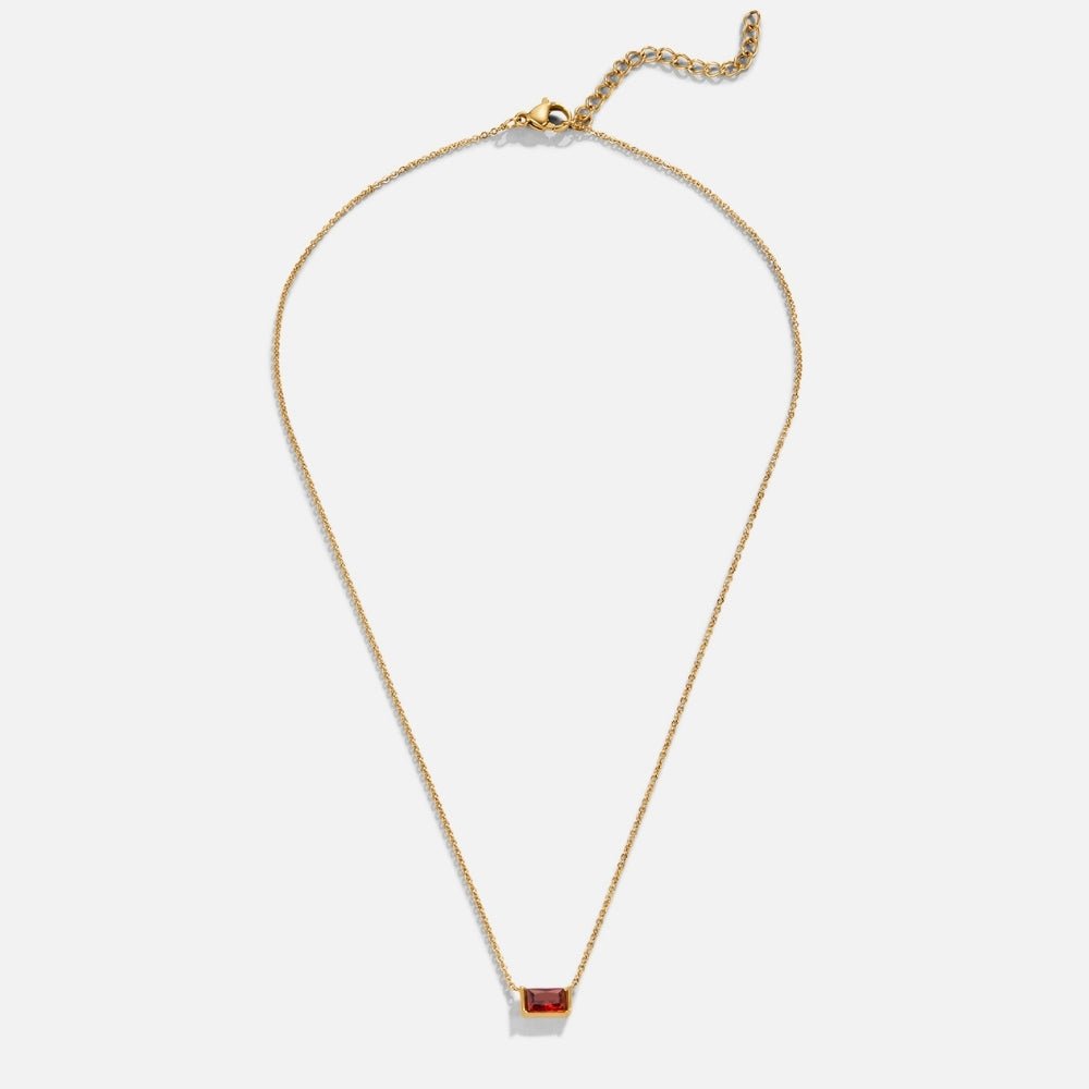 Ruby Baguette Necklace