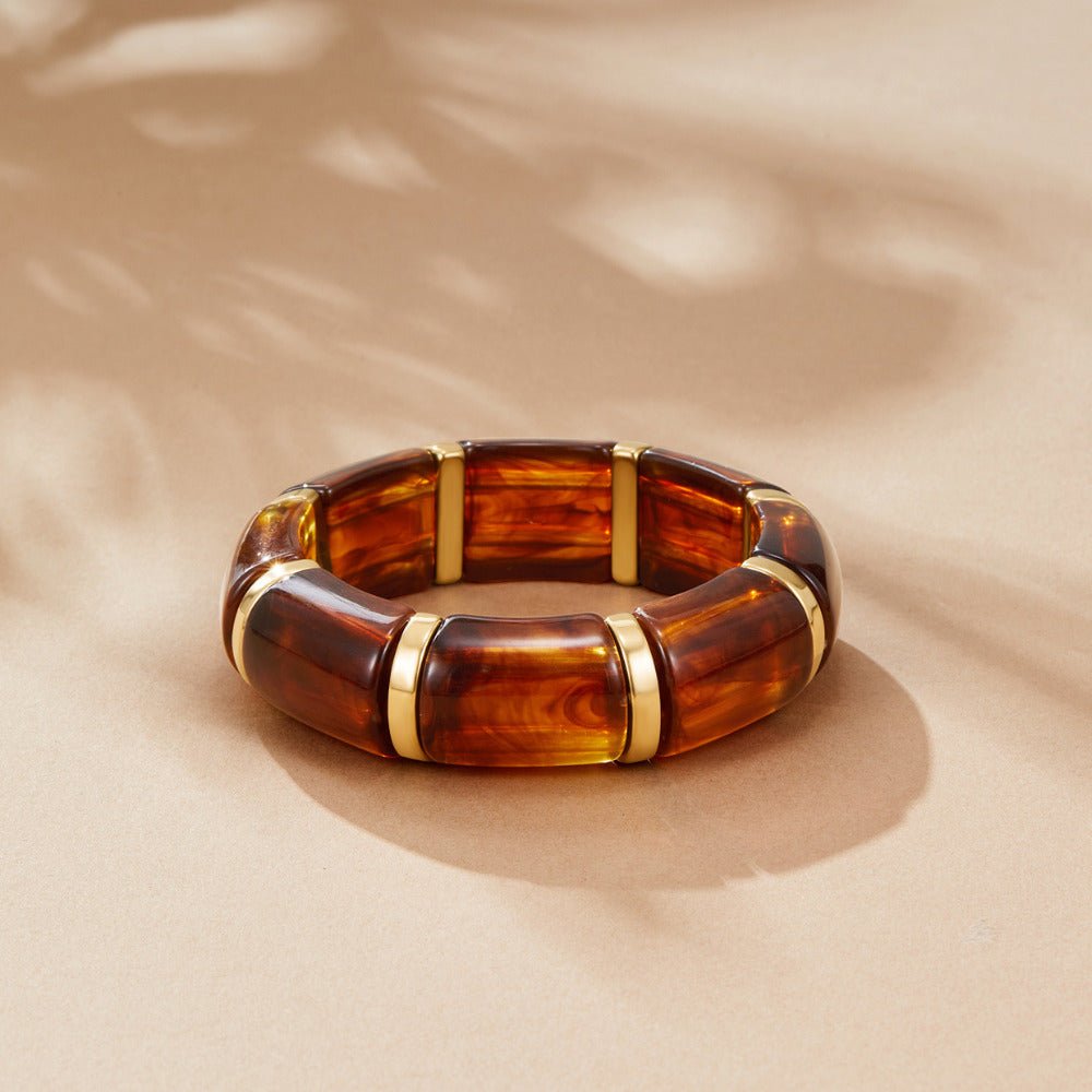 Sabina Golden Brown Marbled Bracelet