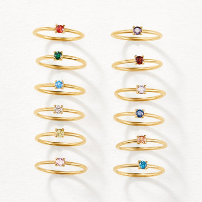 September Birthstone 18K Gold Ring