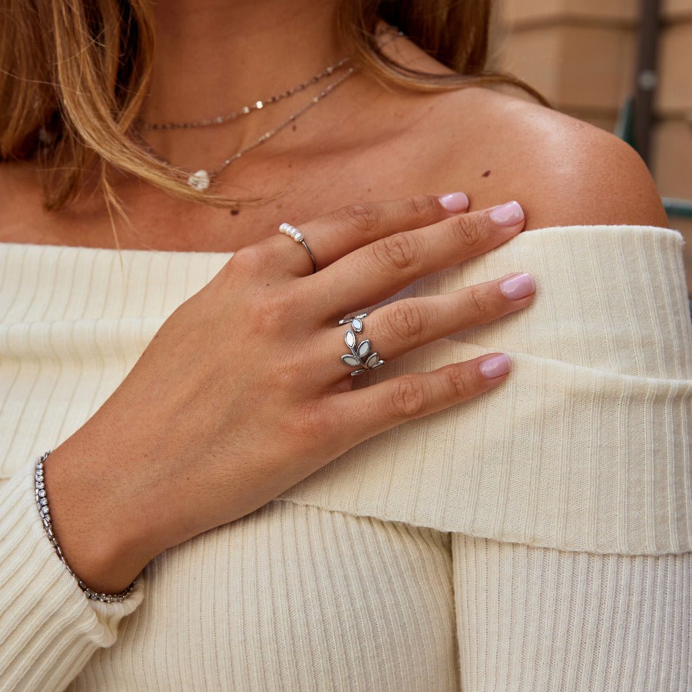 Silver Leaf Ring