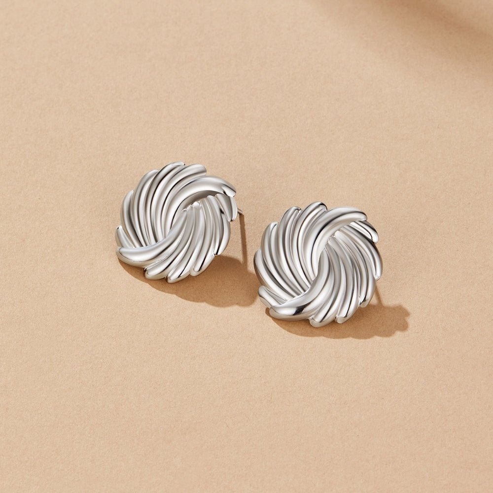 Silver Spiral Earrings