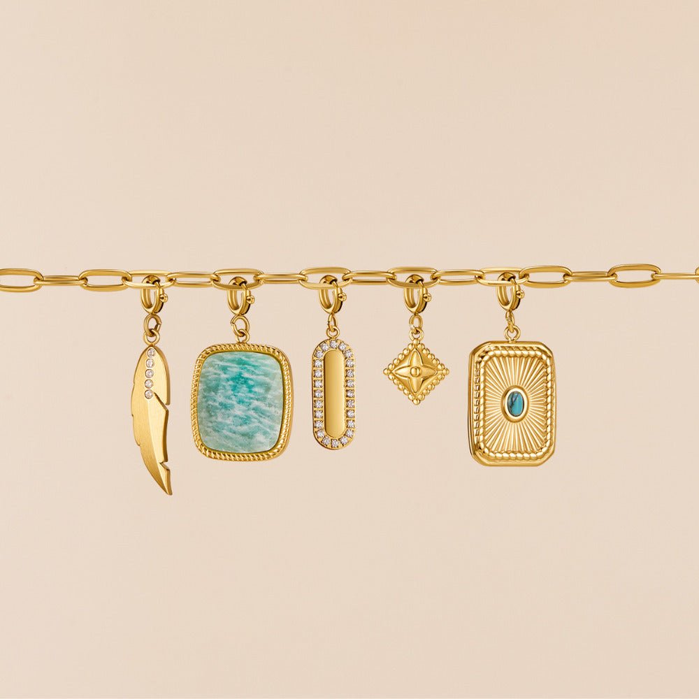 Turquoise Sunburst Charm