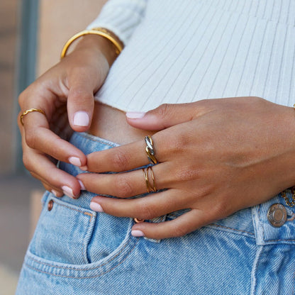 Twisted Ella Two-Toned Ring