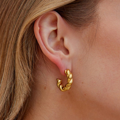 Twisted Felicity Hoop Earrings