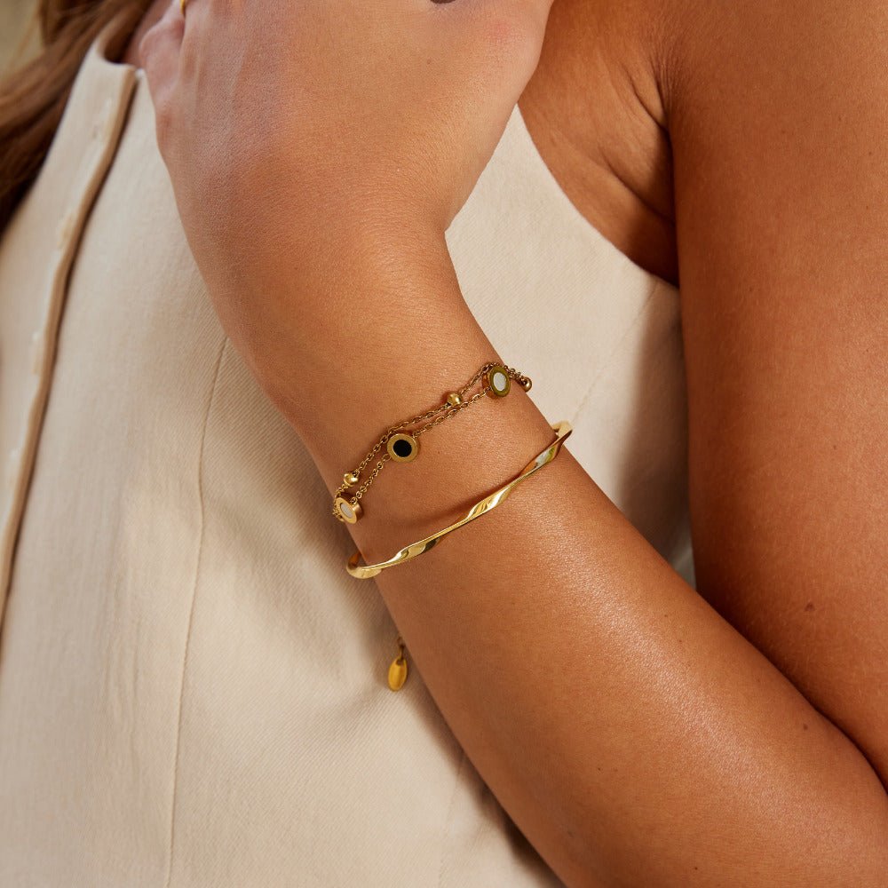 Twisted Imari Gold Bangle