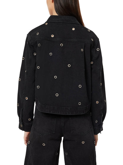 embellished crop swing jacket