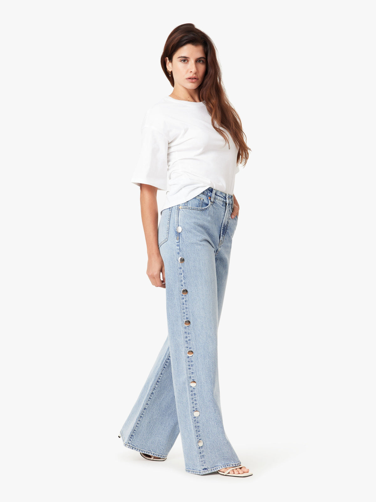 gemma studded wide leg slouch - aire