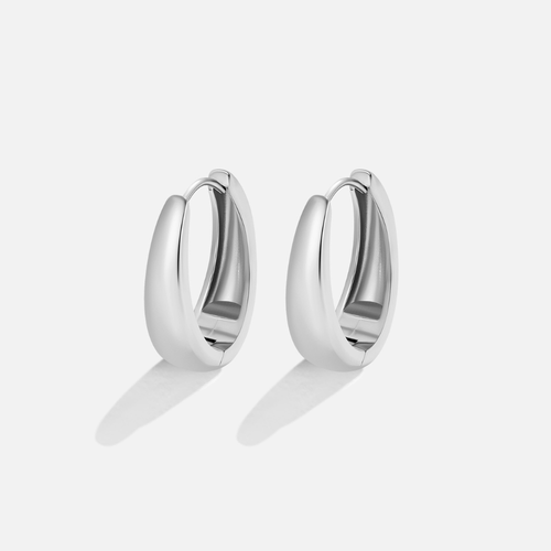 Valentina Silver Hoop Earrings