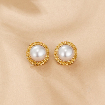 Vintage Monet Pearl Earrings